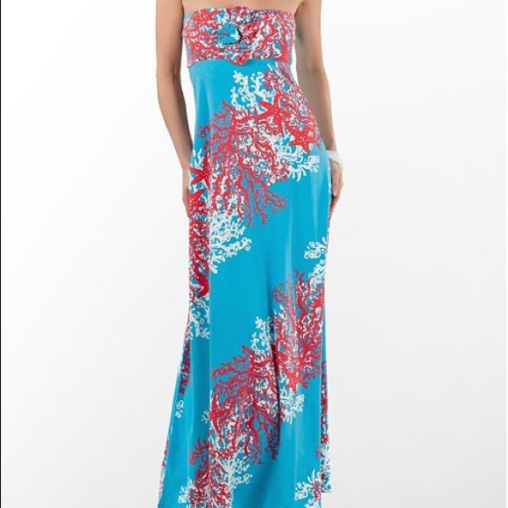 LILLY PULITZER Coral Maxi Dress